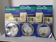 3 lot Inland Security Cable Kit Padlock Home Office Computer Laptop Electronics