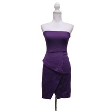 Trina Turk Purple Plum Strapless Mini Casual Evening Party Sexy Dress
