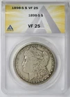 1898-S Morgan Dollar $1 VF 25 ANACS