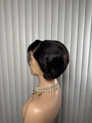  13*4 Lace Front Wig. Sort pixie Cut wig Human Hair for Black Women 