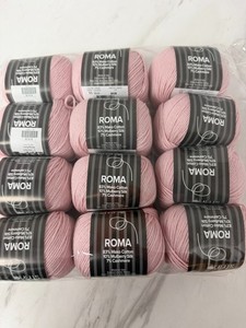 STRING* ROMA *  PACK OF 12 Skein *COLOR 11 BLUSH* FREE 5 BOTTONS