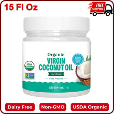 Organic Virgin Coconut Oil, 15 Fl Oz - USDA Organic, Non-GMO Project Verified