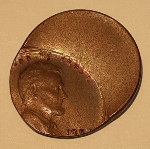 1958? Lincoln Cent 60% Off-Center Strike EF+