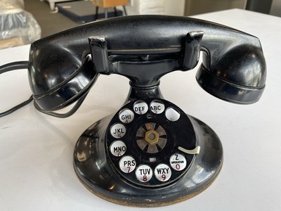 1930's BELL / WESTERN ELECTRIC Rotary Telephone Model 202, F1 handset, Art Deco!