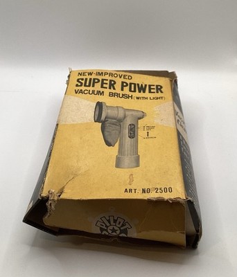 Vintage Pilot Star  , super power, vacuum brush with light in original box