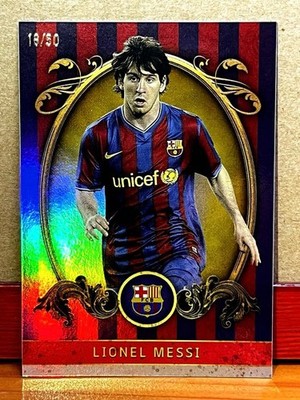 2023-24 Topps FC Barcelona Lionel Messi Vintage Barca Gold Foil /50 FCB SP
