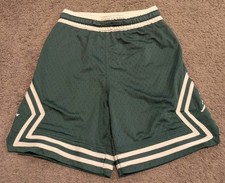 Jordan Dri-Fit Sport Diamond Oxidize Green White Shorts Youth Medium