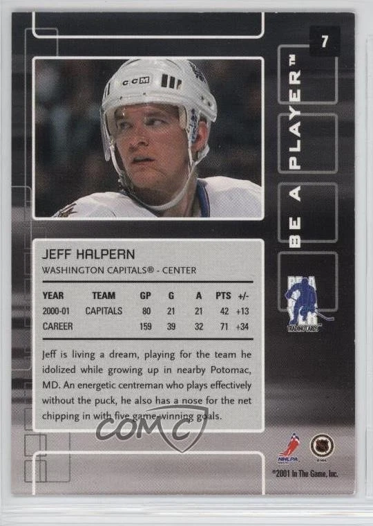 2001-02 ITG Be A Player Memorabilia Ruby Fall Expo /10 Jeff Halpern #7 - Image 2 of 2