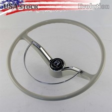 15-34 Steering Wheel Wchrome Ring Horn Button For Vw Beetle Bug 1955-1971