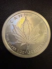2022 1 Oz 999 Silver Round Cannabis Leaf BU Silver Shield Legaliser Nature, Z32