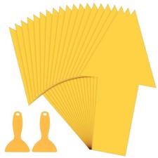 12" x 6" Arrow Sticker, 20Pcs Floor Stickers with Shovel, Yellow