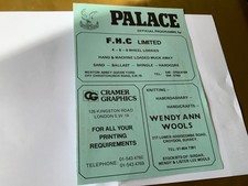Crystal Palace  v Southampton reserves - football combination -  1981-82