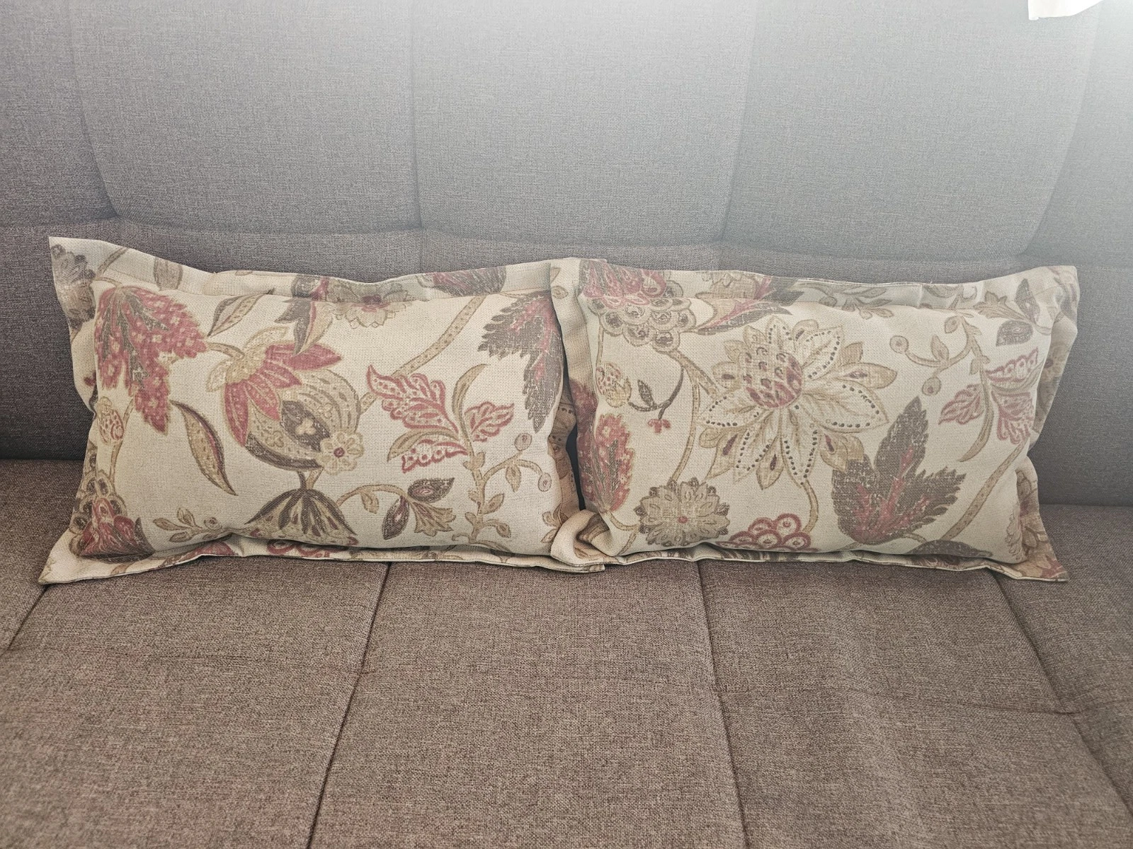 2 Arden Outdoor Dearden Floral Brown Rectangular Outdoor Lumbar Throw Pillows