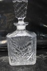 GOREOUS SUNFLOWER PATTERN CUT CRYSTAL DECANTER with STOPPER {859} — photo 1