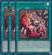 Yugioh! 3x Scourge of the White Forest MP25-EN250 Ultra Rare 1st Ed NM