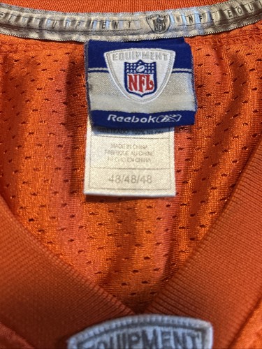 Reebok NFL Equipment Chicago Bears Brian Urlacher Sewn Orange Sz 48 - Picture 9 of 13