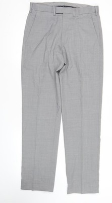 Marks and Spencer Anzughose Herren grau 30 W 31 L normale Passform Wollmischung