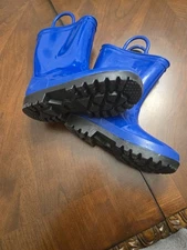 Gently Used Kids Blue Rain Boots In Size 11 Little Kids