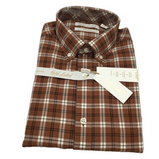 Gold Label Roundtree Yorke Men's Non-Iron Long Sleeve Shirt,Brown, XXL