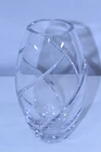 Tiffany & Co VTG Floral Vase Glass Décor Crystal Optic Swirl Cut Flower Holder