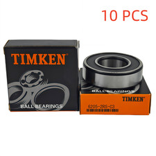 10pcs TIMKEN 6205-2RS-C3 25x52x15MM Double Rubber Seal Bearings
