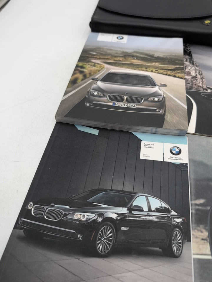 BMW 750i 750li 2011 fabricante de equipos originales conjunto de libros manuales del propietario con estuche Foto 2 de 4
