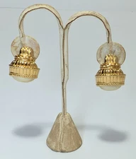 Gorgeous Vintage Signed KJL Kenneth Lane Faux Pearl Clip Earrings