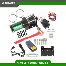 3000lbs Electric Winch 12v Synthetic Rope With Fairlead And Winch Mounting Plate 3000lbs Electric Winch 12v Synthetic Rope With Fairlead And Winch Mounting Plate