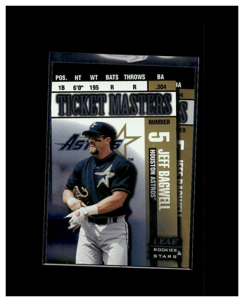 1998 Leaf Rookies & Stars Ticket Masters Jeff Bagwell, Craig Biggio #7 /2500