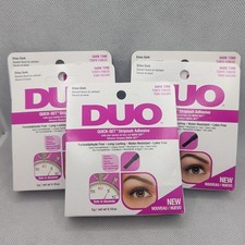 (5)DUO Quick Set Striplash Adhesive Dark Tone 0.18 oz #67582 Silicone Applicator