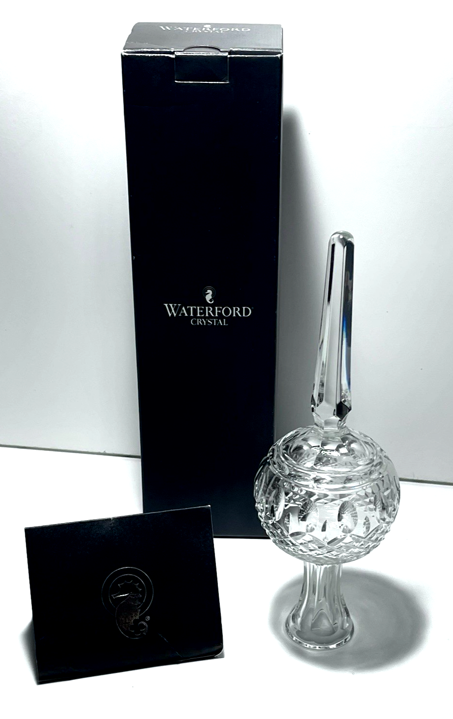 Waterford Clear Crystal Christmas Tree Topper in Bo.5" tall 129423 for ...