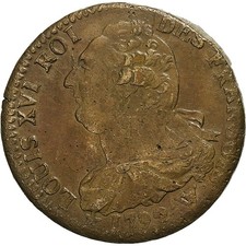 [#1049627] France, Constitution, 2 Sols, 2 sols françois, 1792 / AN 4, Lille, 1e