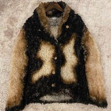 Issey Miyake Fur Hoodie Jacket 00S 08AW Unisex Brown Size 3 Used