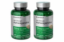 Ashwagandha Supplement Max Strength 240 Capsules total, Non-GMO, Gluten Free-2pk
