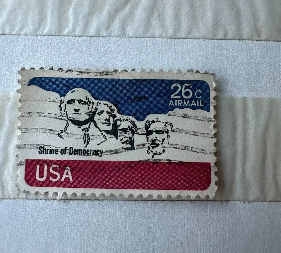 Francobolli USA rari 1974-76 "Air Mail Airplane Globe 31c-Mt. Rushmore 26c" - Immagine 2 di 4