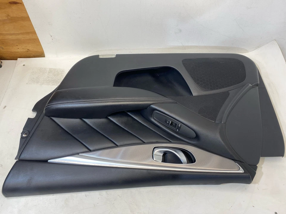Fits 2016 - 2021 INFINITI Q50 Front RH Passenger Door Trim Panel Black OEM - Image 3 of 4
