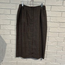 Vintage 90s JH Collectibles 100 Wool Straight MIDI Skirt Womens M 29  waist