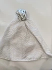 Vintage Barbie Doll Gown White Silver Sleeveless Dress Lace 90s Metallic