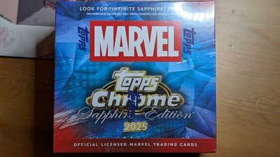 2025 Topps Chrome Marvel Sapphire Hobby Box Brand New Sealed | eBay