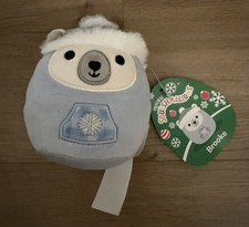 New Squishmallow Brooke 2.5 Inch Polar Bear Micromallow Holiday 2024 NWT