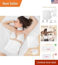 23.6"x10" Organic Cotton Castor Oil Wrap - Secure Fit for Optimal Oil Absorption