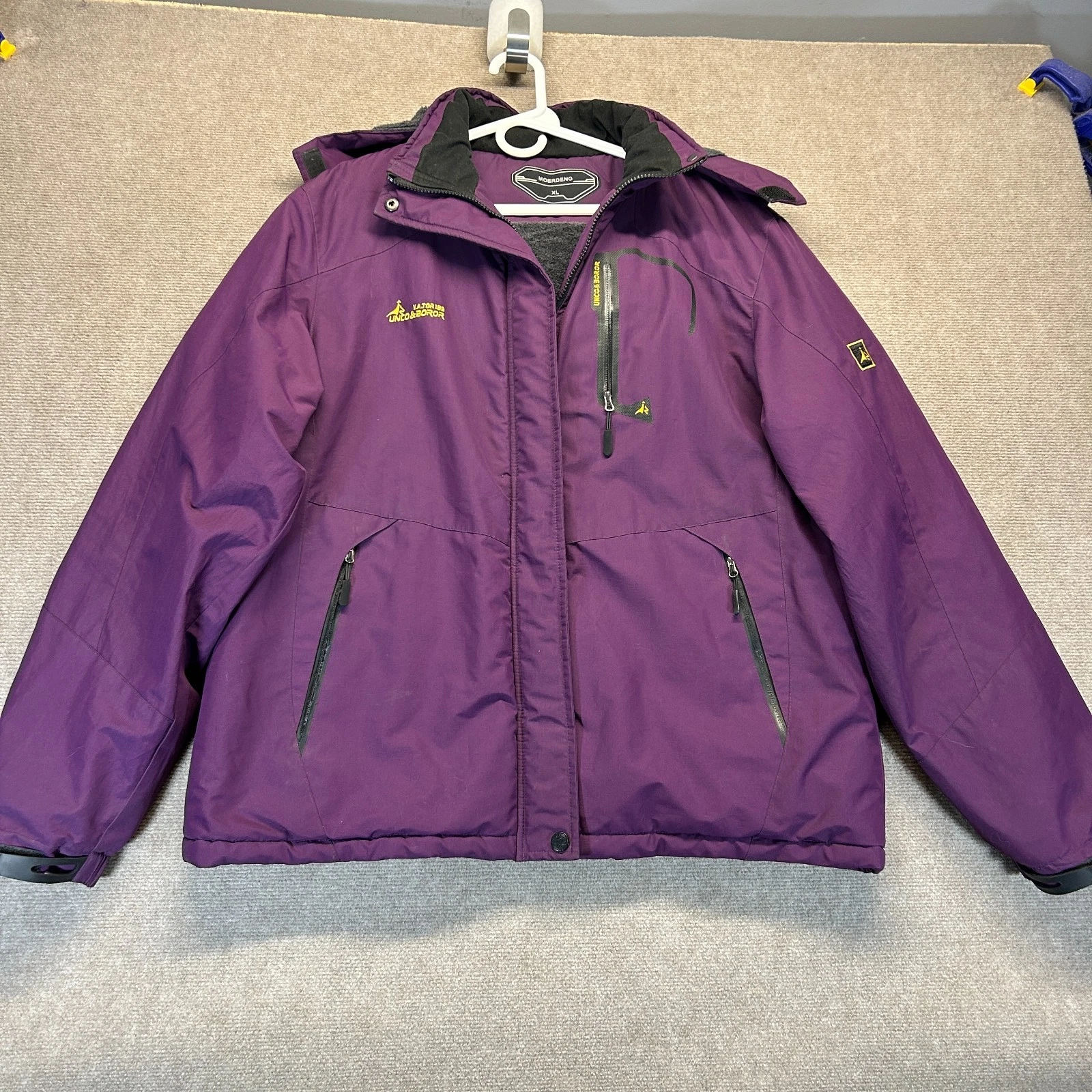 Moerdeng Snow Jacket Women's XL Purple Full Zip Hood Oscillator Series 20k mm