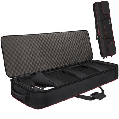 88Key Keyboard Case with Wheels, Soft Padded Bag & Detachable Straps
