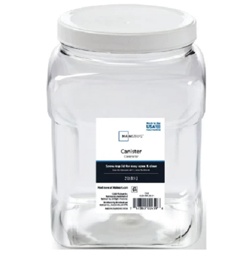(pacote com 2) Mainstays 2 quartos recipiente plástico transparente com tampa branca torcida superior - Imagem 2 de 4
