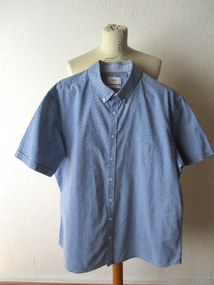 Brax Herren Hemd Gr. XL= Gr. 43/44 kurzarm blau-weiß 1 Brusttasche - Bild 1 von 4
