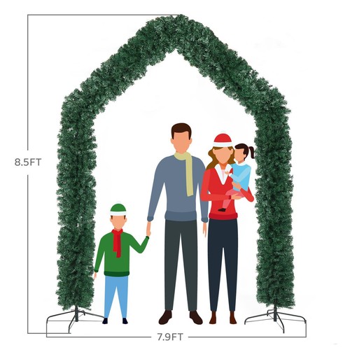 8.5FT PVC Christmas Holiday Arch with 1860 Branches for Festival Wedding Party - Picture 4 of 8