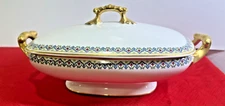 Jean Pouyet Limoges Covered Dish Casserole Gilding VTG