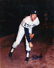 BILL DENEHY  DETROIT TIGERS   ACTION SIGNED 8x10