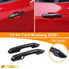 2pc Left Right Door Handle Decor Cover For Ford Mustang EcoBoost GT 2024+ Black