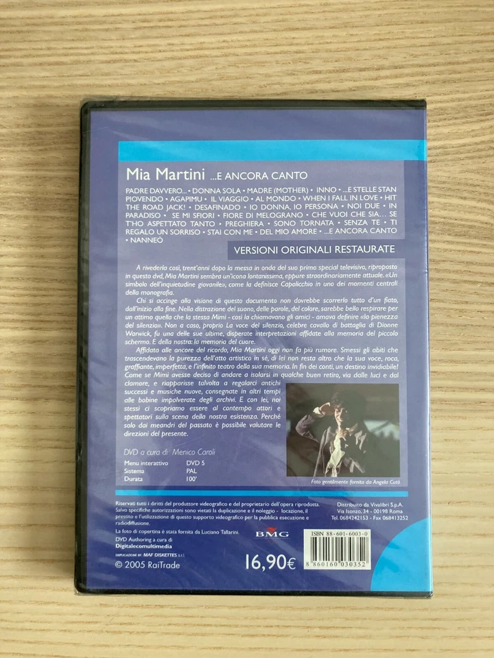 Mia Martini _ E Ancora Canto _  DVD _ 2005 Rai Bmg Fuori Catalogo SIGILLATO RARO - Immagine 2 di 2